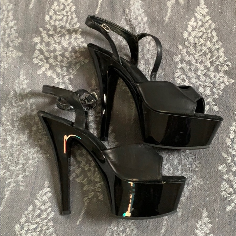 Pleaser leather heels
